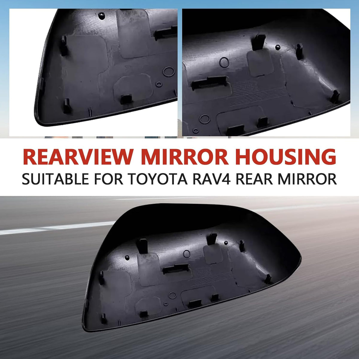ya 11 9.14 baidiBlack Left Side Rearview Mirror Cover Cap Q0EZODE4NG for Toyota RAV4 2006-2012tf