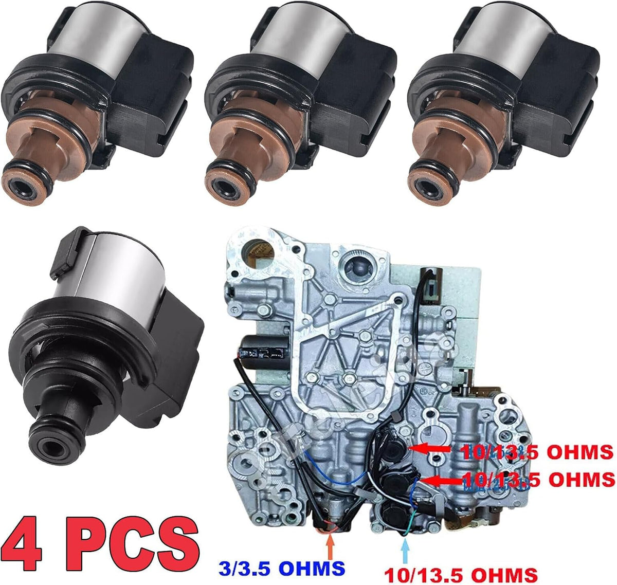 ya 10 9.16 baidi 4-Pack Torque Converter AWD Pressure Control and Locking Solenoid Valve for Subaru TR580-