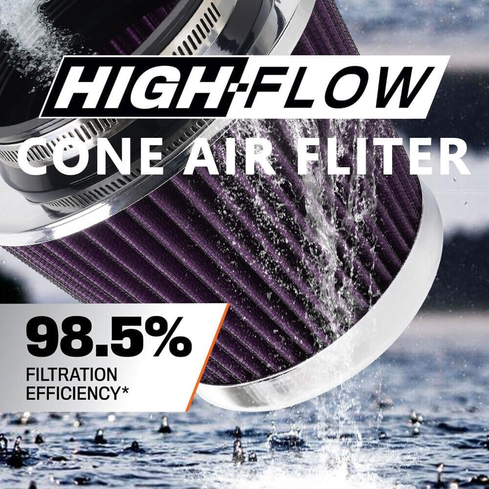 ya 13 9.15 baidi 3/3.5/4 Inlet 5 Tall High Flow Per for MAN ce Cold Air Intake Purple Air Filter