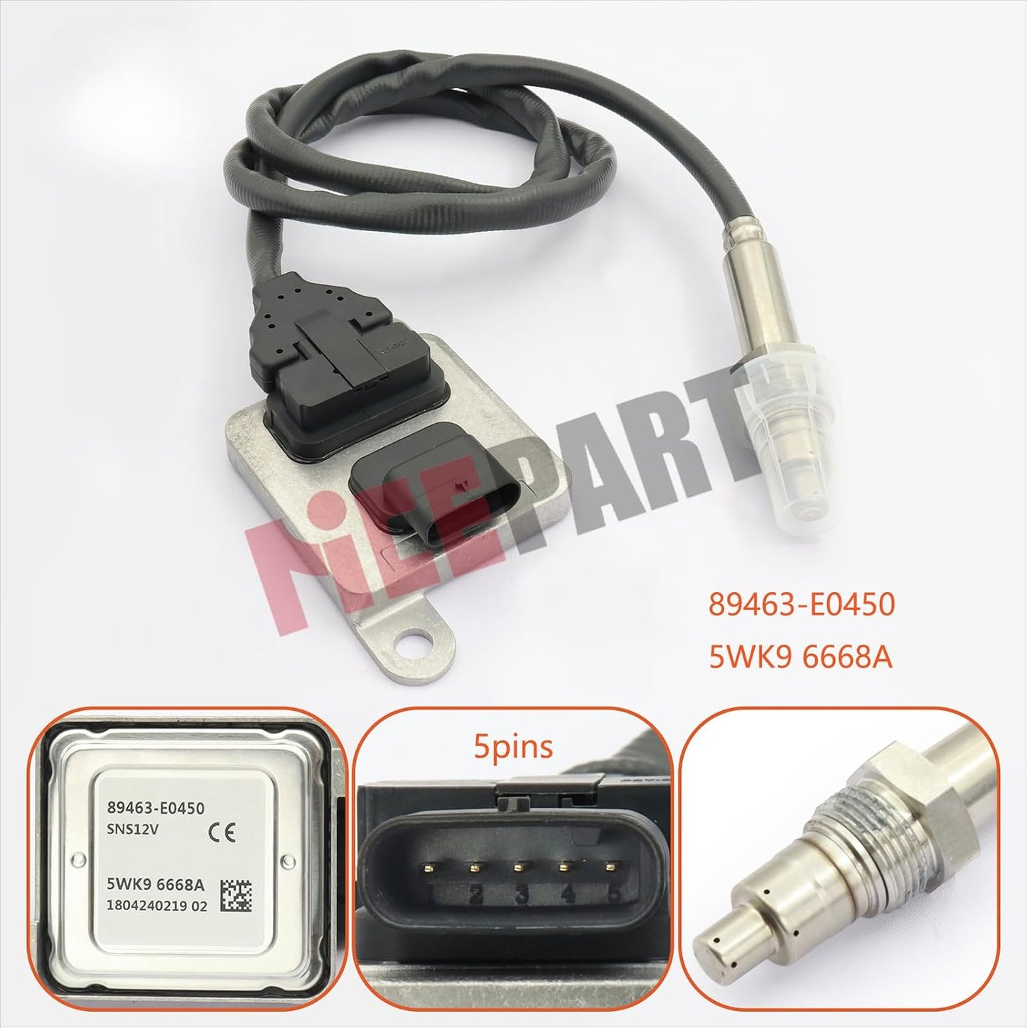 ya 5 8.24 baidi 89463-E0450 NOx Sensor Nitrogen Oxide Sensor Compatible with for Toyota for Hino Trucks 