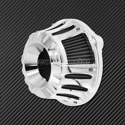 ya 5 8.10 Chrome Hollow Air Cleaner Intake Gray Filter Fit for Harley Sportster 2004-2020