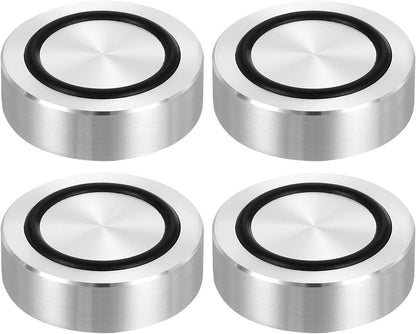 ya 26 10.21 baidi M8 40mm / 1.6 Dia 12mm Aluminum Disc Glass Top Adapter with Rubber Ring 4pcs