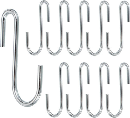 ya 26 10.21 baidi 2.5¡±S Hooks for Hanging, 10 Pack Hooks for Kitchen, Bedroom, Silver Tone