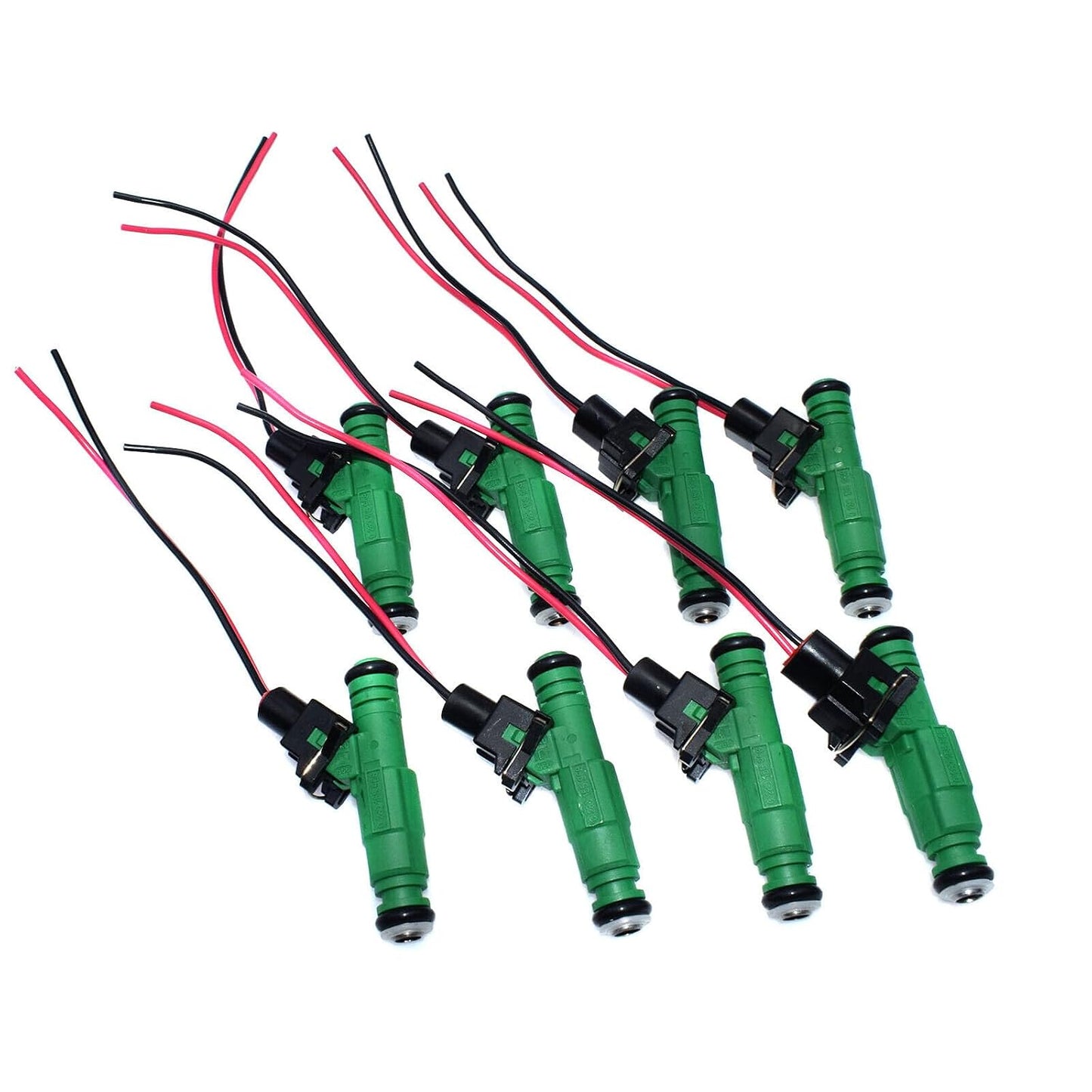 ya 4 8.8 8 Sets of Fuel injectors and Wiring Harness Plugs Suitable for Chevrolet, for VW, for Audi, for Volvo, 42 poun for DS per Hour, 440cc
