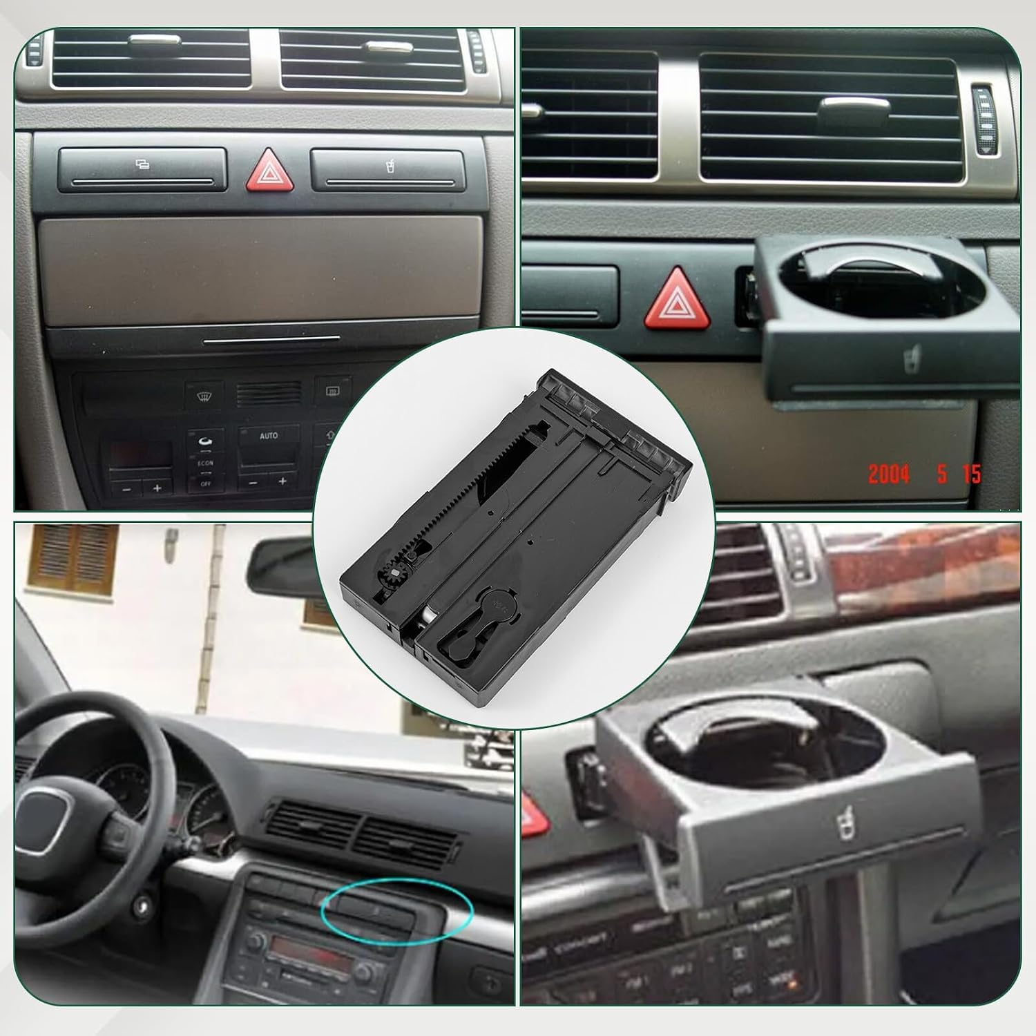 ya 6 8.24 baidi Stretch Folding Cup Holder Drink Stand for Audi A6 C5 98-05 A4 98-02 4B0862534D