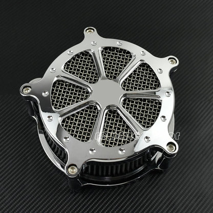 ya 8 8.24 baidi Chrome Air Cleaner Gray Intake Air Filter Fit for Harley Touring Trike 2017-2025