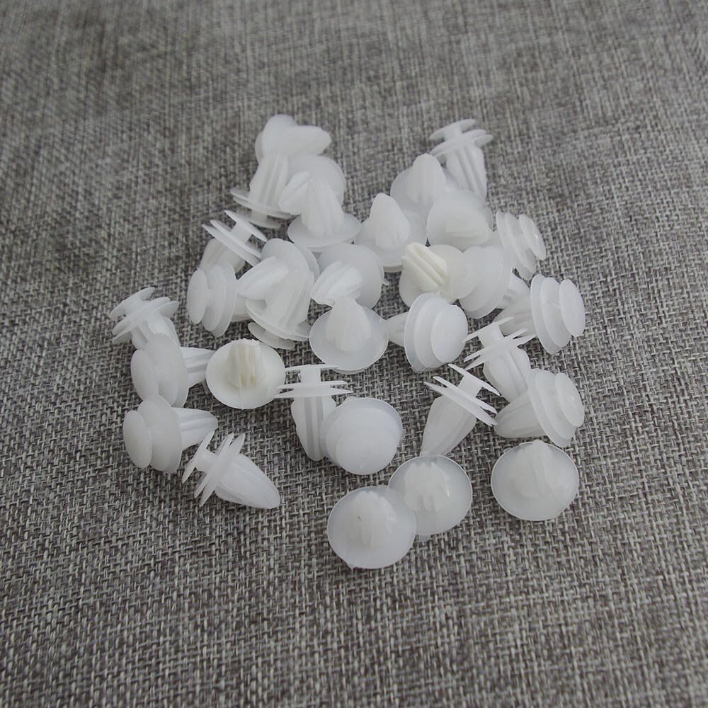 ya 2 8.15 50PCS Interior Board Retainer Clip Fastener 90467-10161 White for Toyota NEW