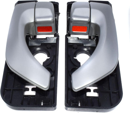 ya 5 8.24 baidi Interior Door Handle Silver Rear Left and Right 2X for Hyundai Sonata 