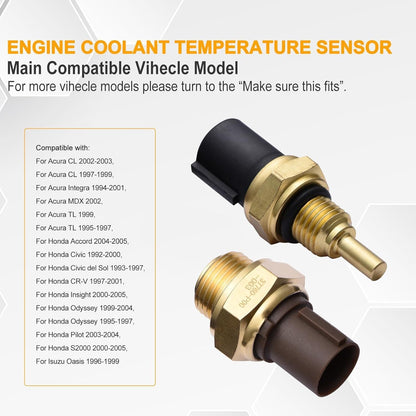 ya 11 9.14 baidi2X Cooling Fan Switch Coolant Temp Sensor Fit for Honda for Accord for Civic 37760-P00-003