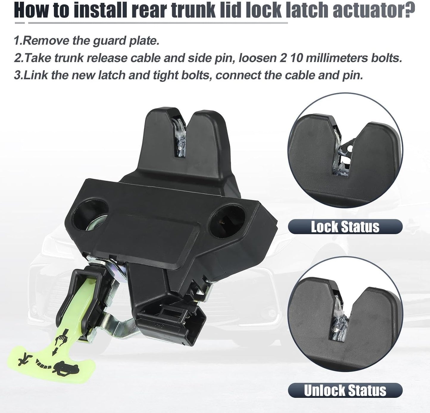 ya 7 8.24 baidi Liftgate Tailgate Lock Trunk Latch Actuator for Toyota for Corolla 09-13 64600-02040