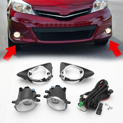 ya 10 9.16 zhengce Pair Fog Light W/Switch Wiring Cover Kit For 2012-2014 Yaris Hatch U2 U1