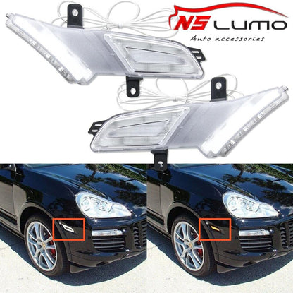 ya 4 8.10 LED Side Marker Lights Turn Signals Driving Lights for 2007-2010 for Porsche for Cayenne 957