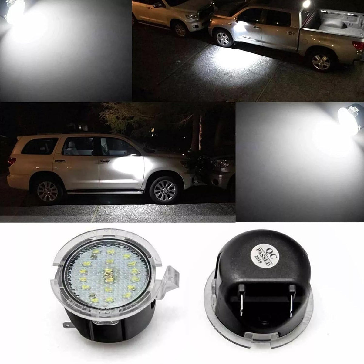 ya 13 9.15 baidi Under Mirror Puddle Courtesy Light For for Toyota Tundra 2007-2021 Sequoia 2008-2022