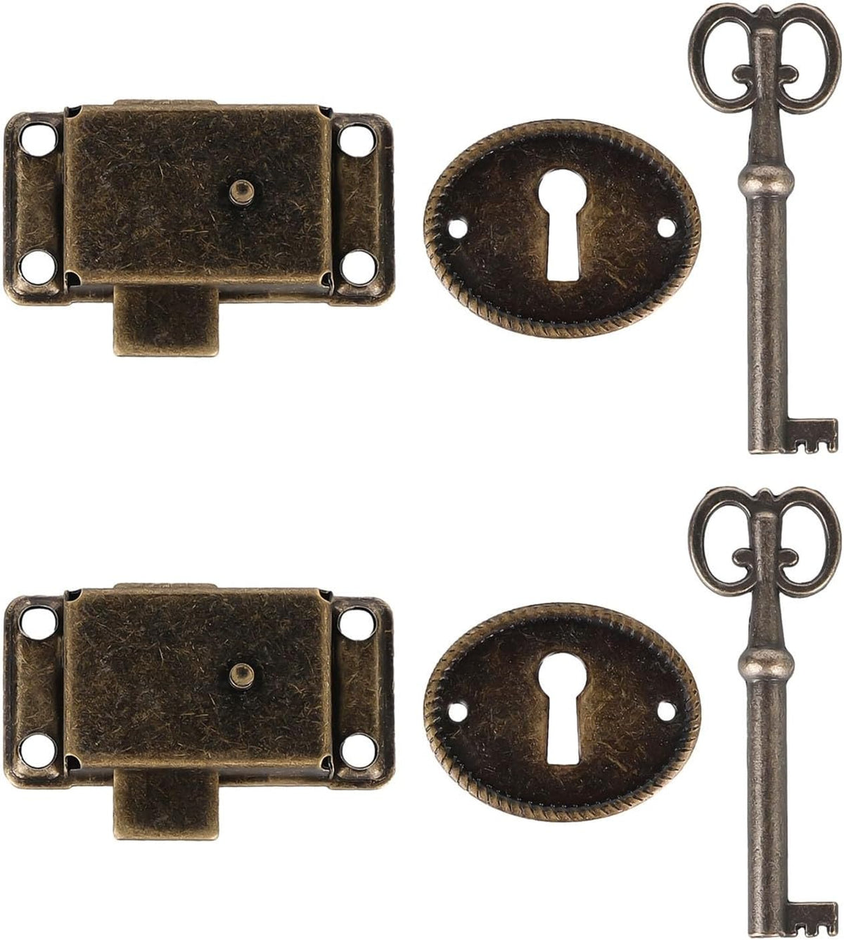 ya 26 10.21 baidi with Keys Cabinet Door Lock 2 Sets Antique Cupboard Furniture Hardware