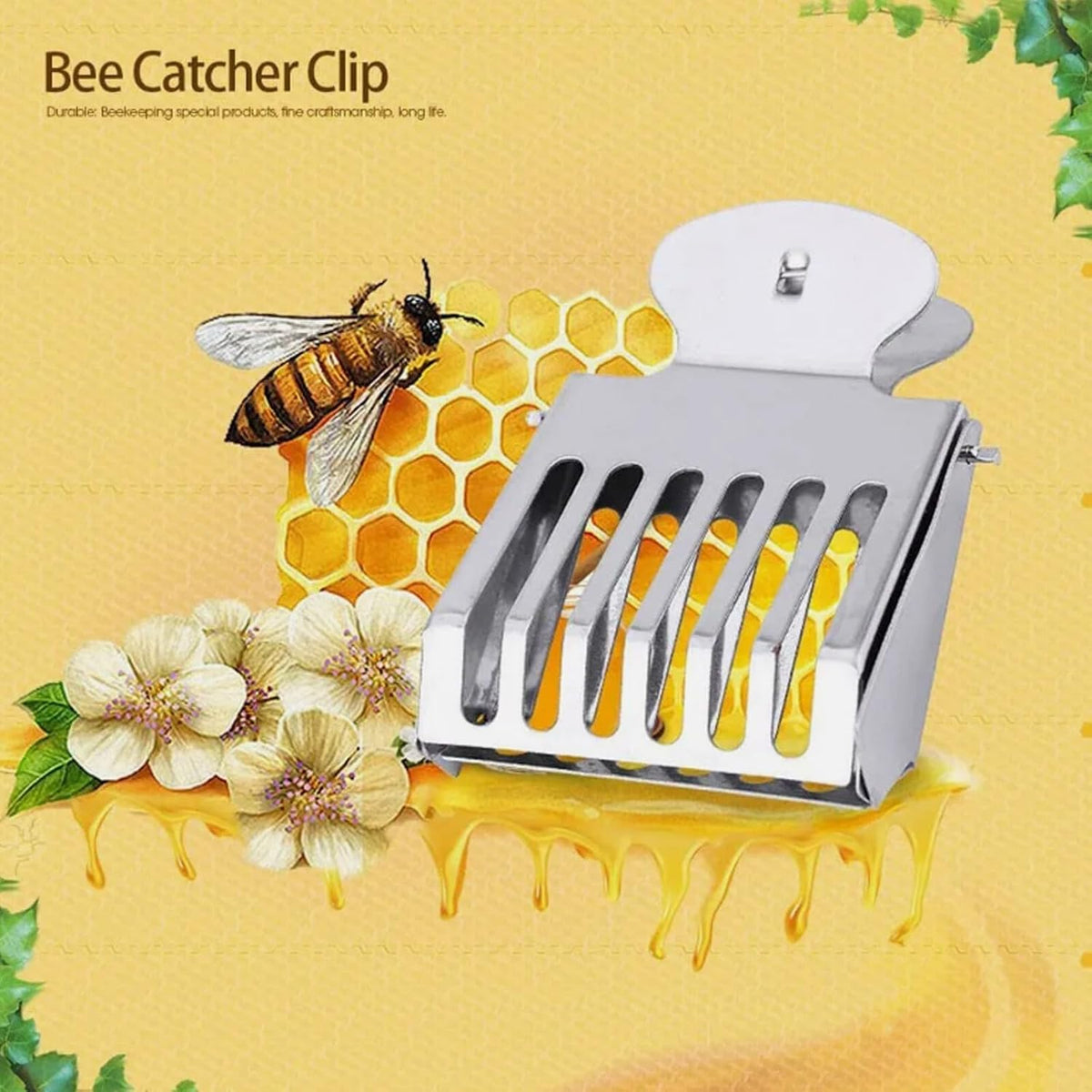 ya 16 10.20 baidi 2pcs MetalBeekeeping Queen Bee Cage Catcher Clips-Beekeeping Tool Kit