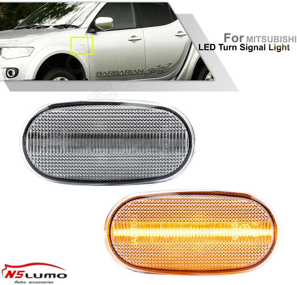ya 4 8.10 Transparent LED Side Marker Turn Signal Light for Mitsubishi Triton L200 for Pajero Sport
