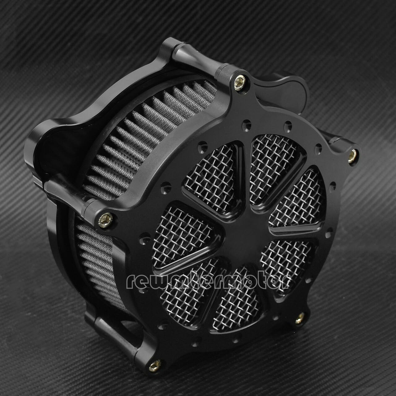 ya 8 8.24 baidi Dots Matte Black Air Filter Gray Cleaner Fit for Harley Softail 00-15 Touring