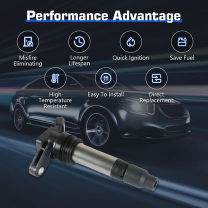 ya 9 10.24 Set of 6 UF594 Ignition Coil & Iridium Spark Plugs For 2010 for Volvo XC60 3.0L 3.2L