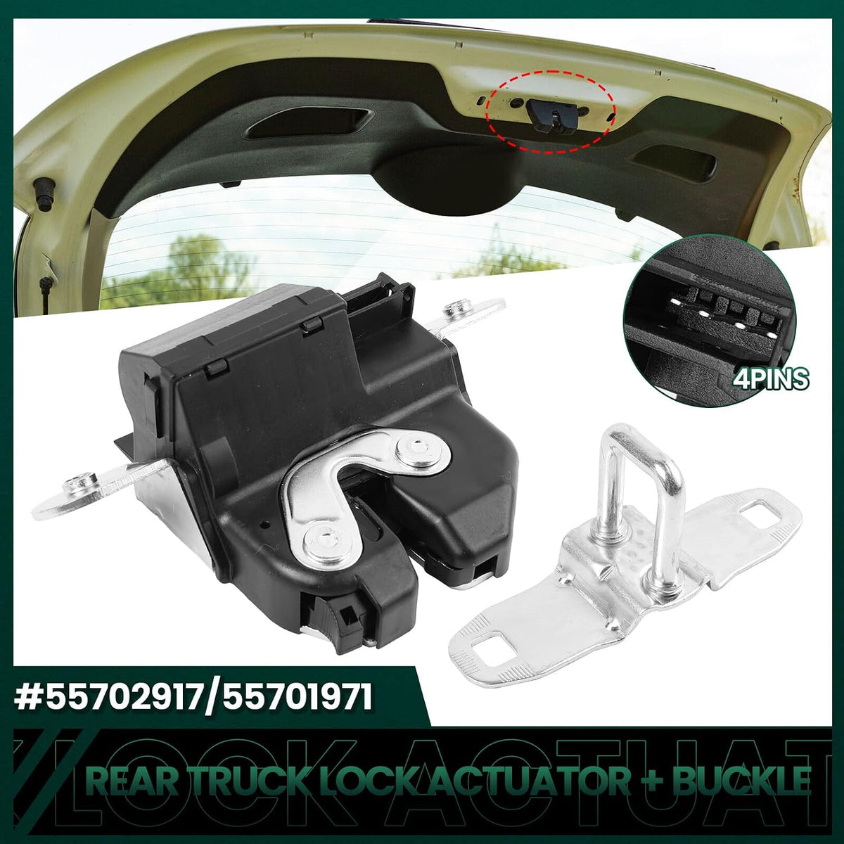 ya 11 9.14 baidiTailgate Lock Trunk Rear Lock Catch for Fiat 500 Grande Punto Evo Bravo 55702917