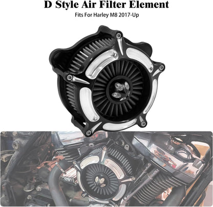 ya 5 8.10 Spike Air Cleaner Filter Gray Intake for Harley Touring Street Road Glide 17-25