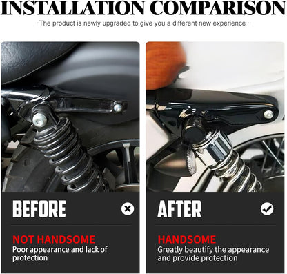 ya 7 8.24 baidi Gloss Black Short Rear Fender Support Bracket Covers for Harley Sportster XL 04+