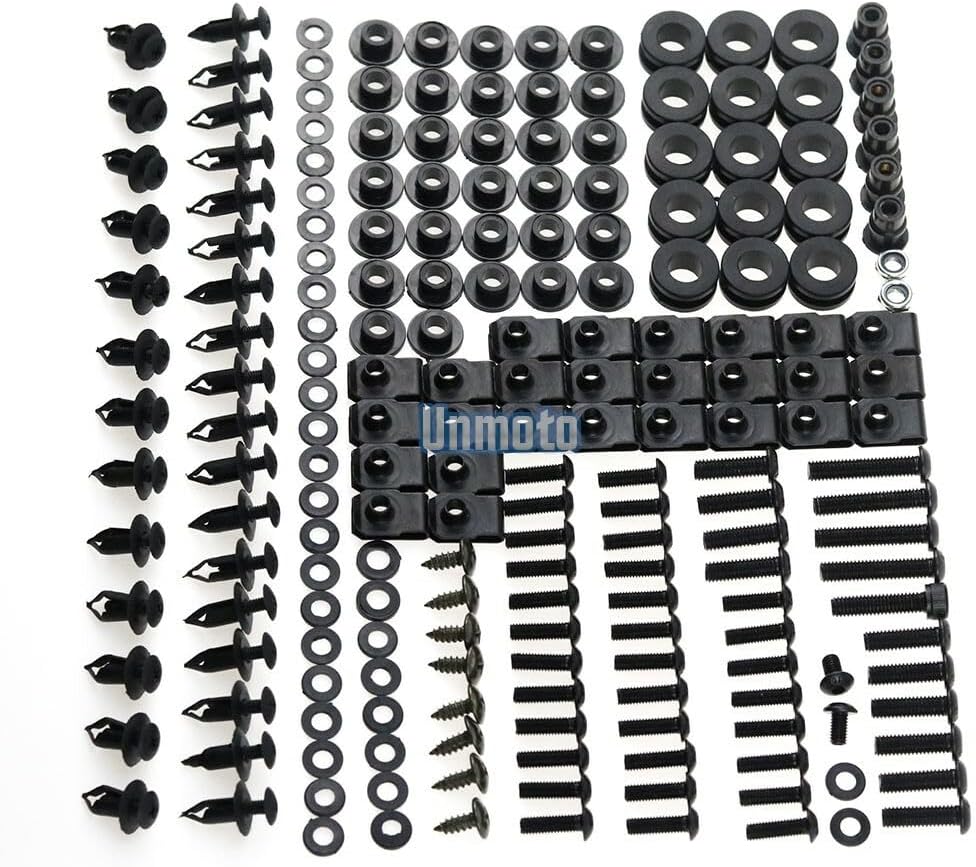 ya 23 10.7 baidi Black Fairing Bolt Kit body screws Clips for Yamaha YZF R6 2006-2007