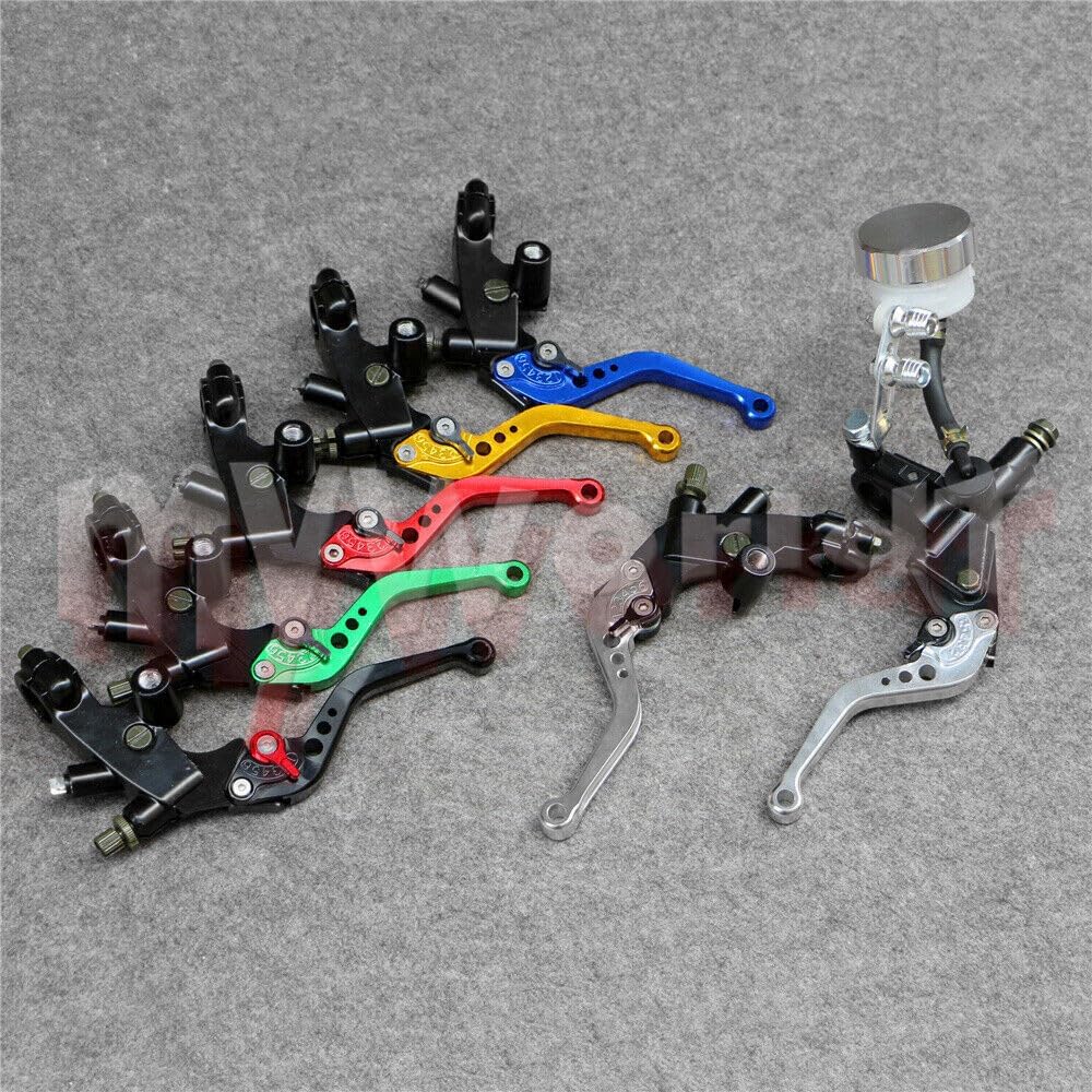 ya 2 8.15 Fit for Suzuki Motorcycle 22mm Clutch Brake Levers Master Cylinder Reservoir Set