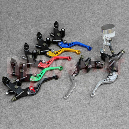 ya 2 8.15 Fit for Suzuki Motorcycle 22mm Clutch Brake Levers Master Cylinder Reservoir Set