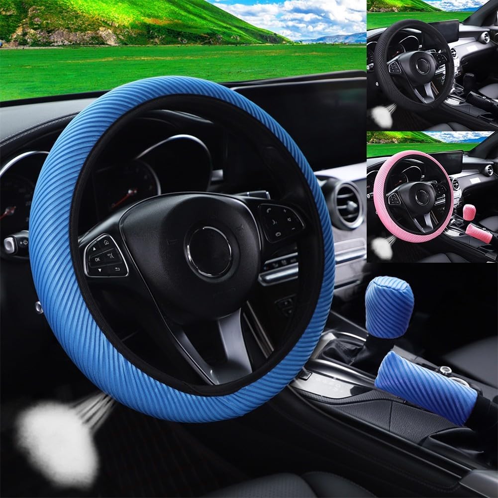 ya 13 9.15 baidi Experience Luxury Driving with Our Elastic Car Steering Wheel Cover 3PCS Set!