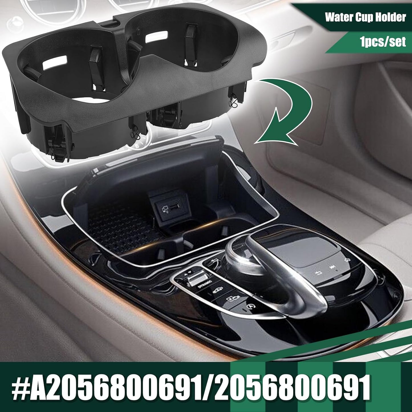 ya 6 8.14 Cup Holder Cup Holder for Mercedes-Benz C/E-Class W205 S205/W213 A2056800691