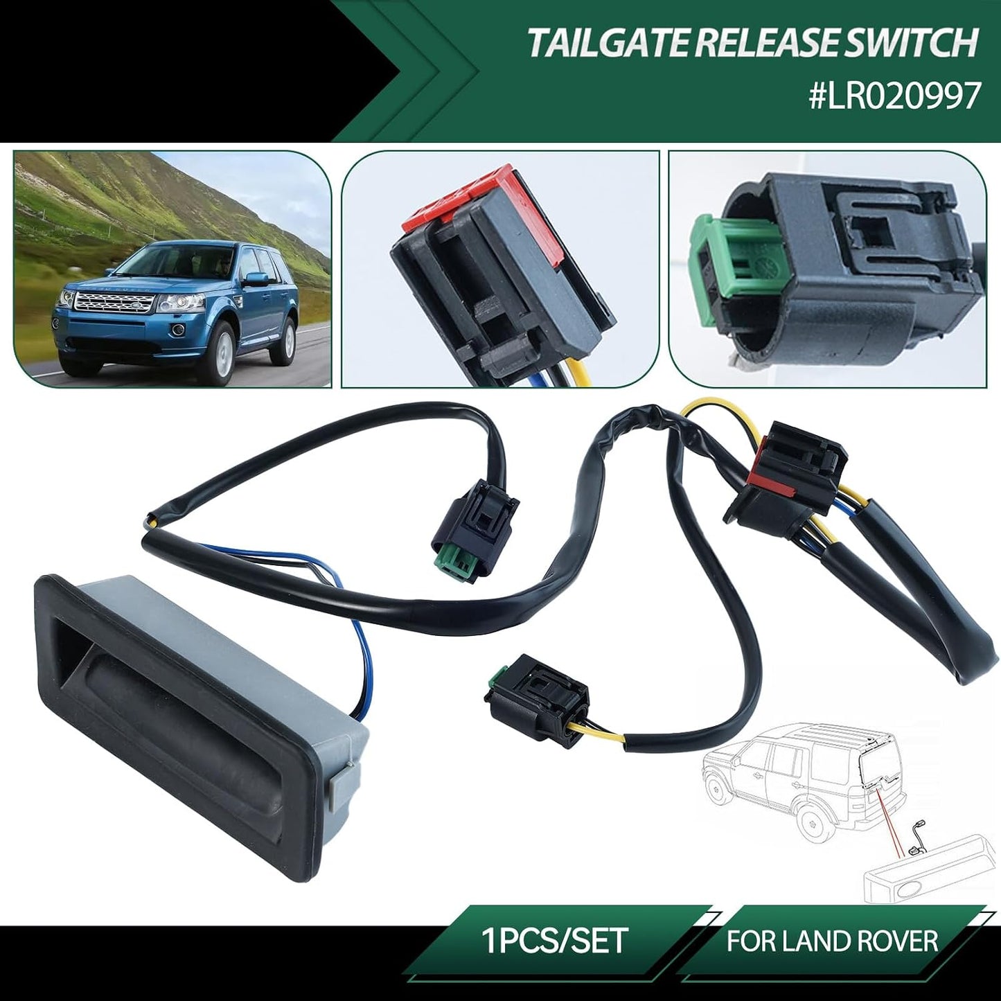 ya 7 8.24 baidi Boot Tailgate Release Handle Switch Wiring for Land Rover Lander 2 LR020997
