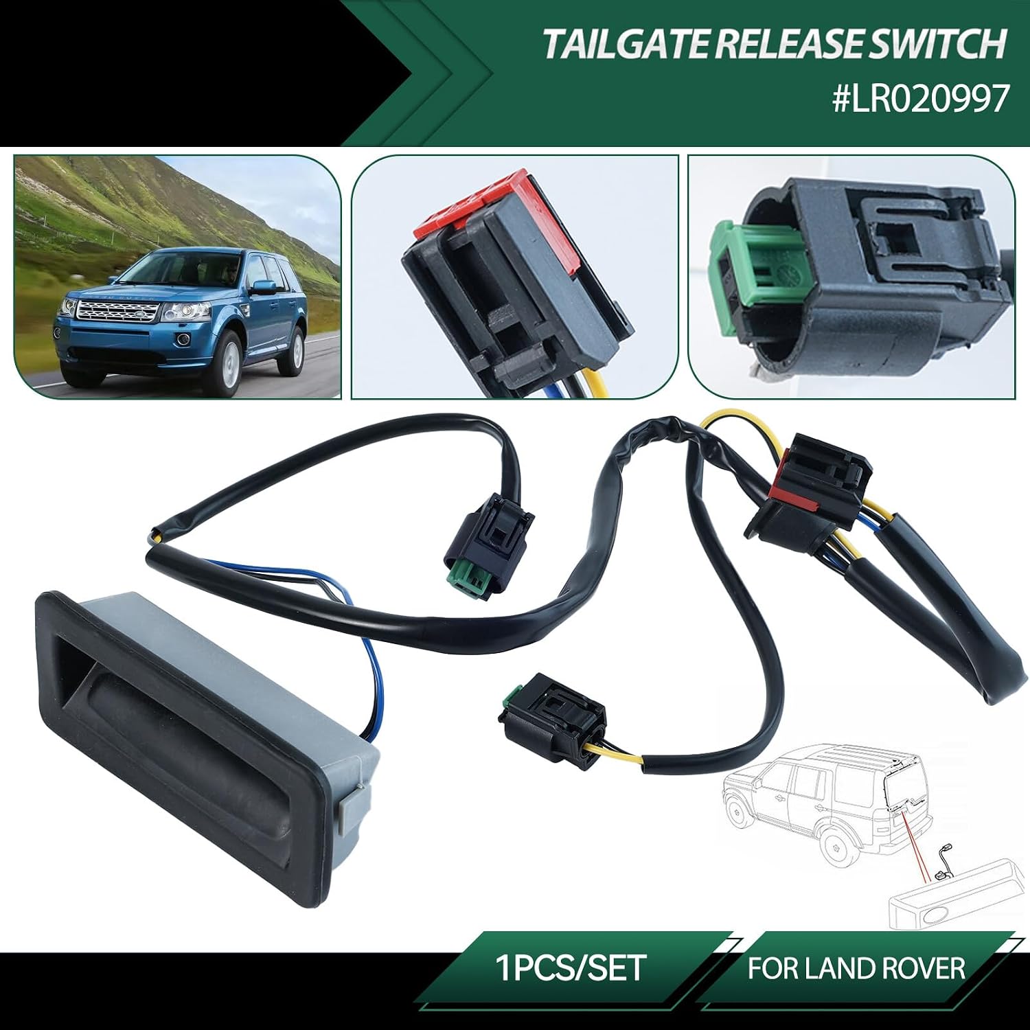 ya 7 8.24 baidi Boot Tailgate Release Handle Switch Wiring for Land Rover Lander 2 LR020997