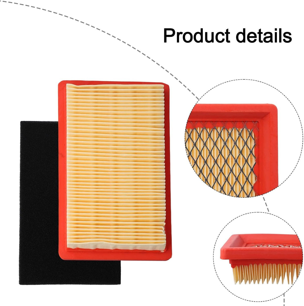 ya 26 10.21 baidi Reliable Performance Air Filter Pre Filter Set for BRB RM 20196 Lawnmower