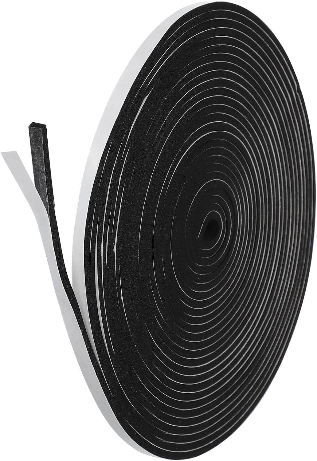 ya 26 10.21 baidi Weather Stripping Door Seal Strip, 1 Roll 1/4 Inch x 1/8 Inch x 26 Ft Black