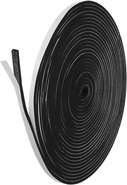 ya 26 10.21 baidi Weather Stripping Door Seal Strip, 1 Roll 1/4 Inch x 1/8 Inch x 26 Ft Black