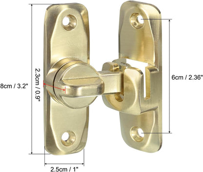 ya 26 10.21 baidi 90/180¡ãBarn Door Lock, 2 Set Zinc Alloy Flip Sliding Door Latches, Gold