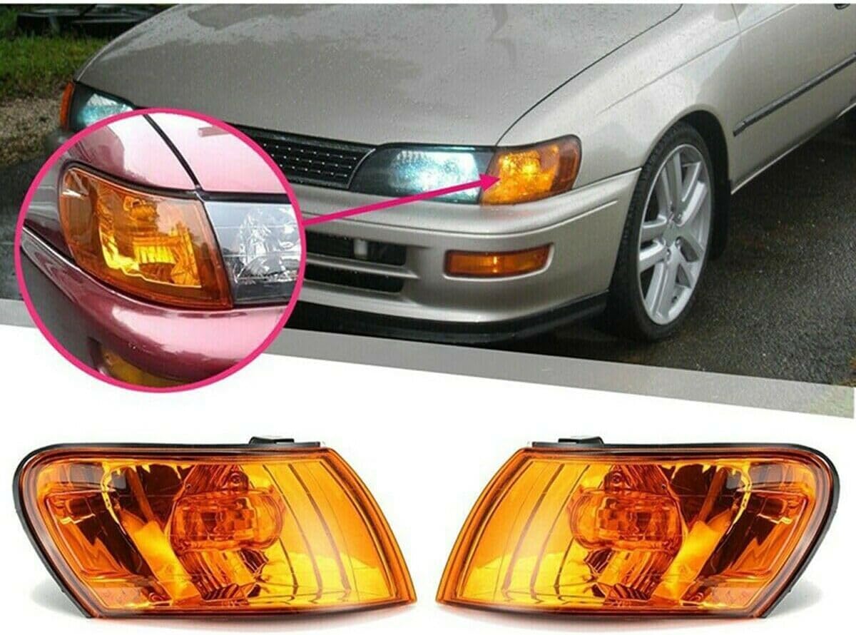 ya 10 9.16 zhengce Pair Parking Corner Signal Light Lamps for 1993-1997 for Corolla AE100 AE10