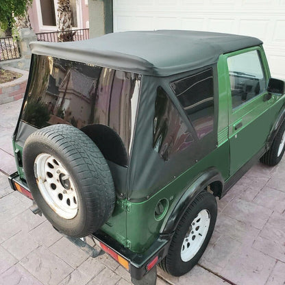 ya 4 8.14 For 1986-1994 for Suzuki Samurai Replacement Soft Top with Zip Out Tinted Windows
