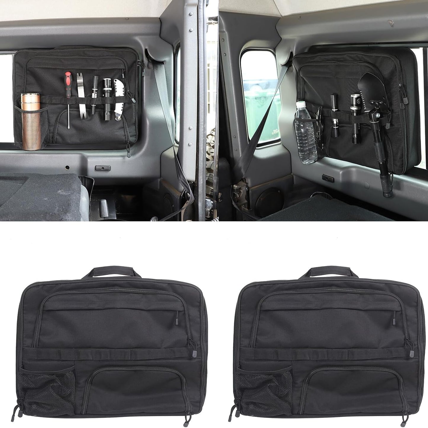 ya 2 8.15 2-Pack Rear Quarter Window Glass Storage Bags for for Land Rover for Defender 2004-2018