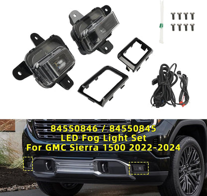 ya 14 9.20 zhengce Front Bumper LED Fog Light + Cover +Wire Harness for GMC for Sierra 1500 2-1