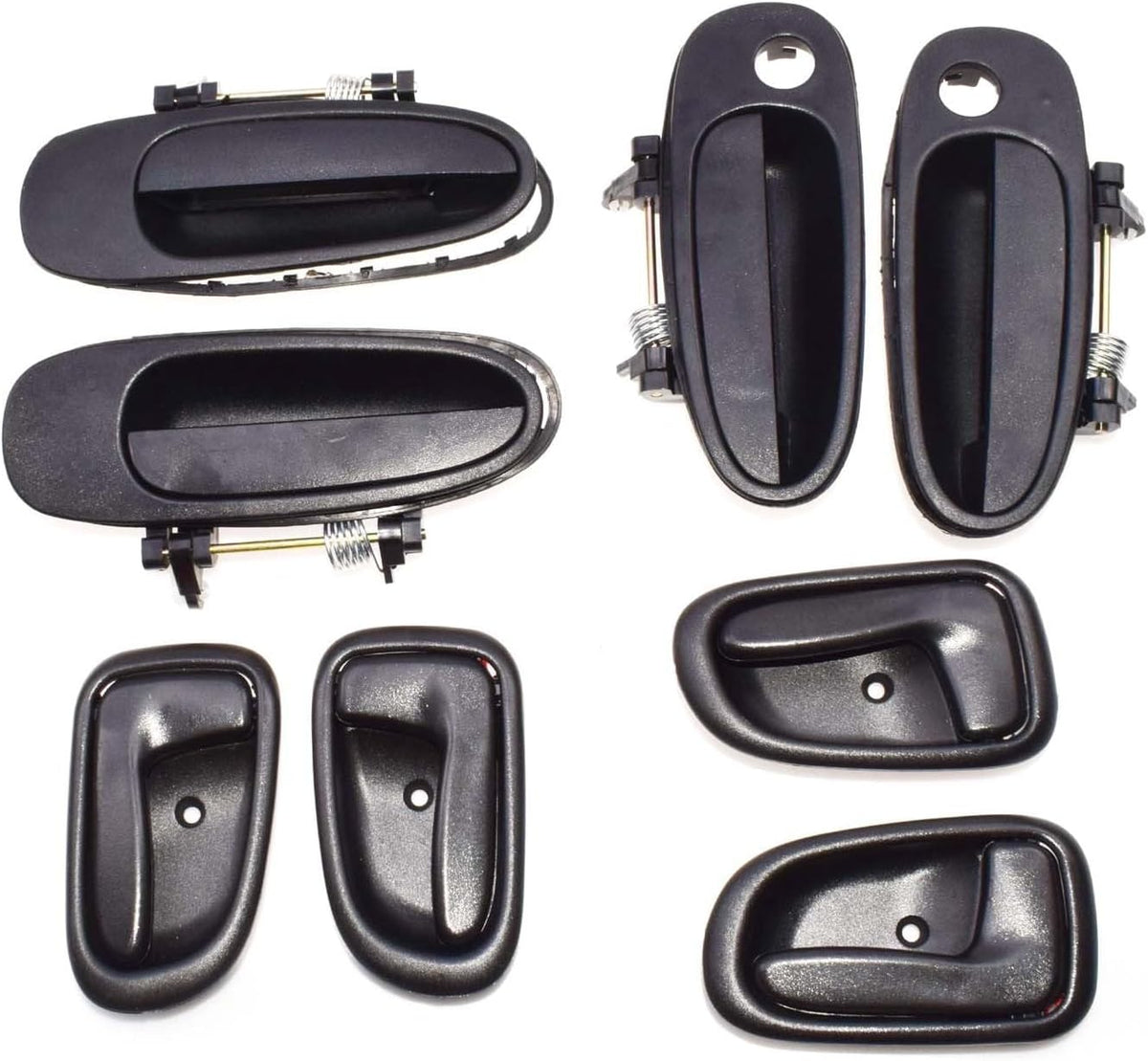 ya 10 9.16 baidi New Door Handle Black Outside Black Inside Kit 8 Pieces Set for Toyota for Corolla Prizm-