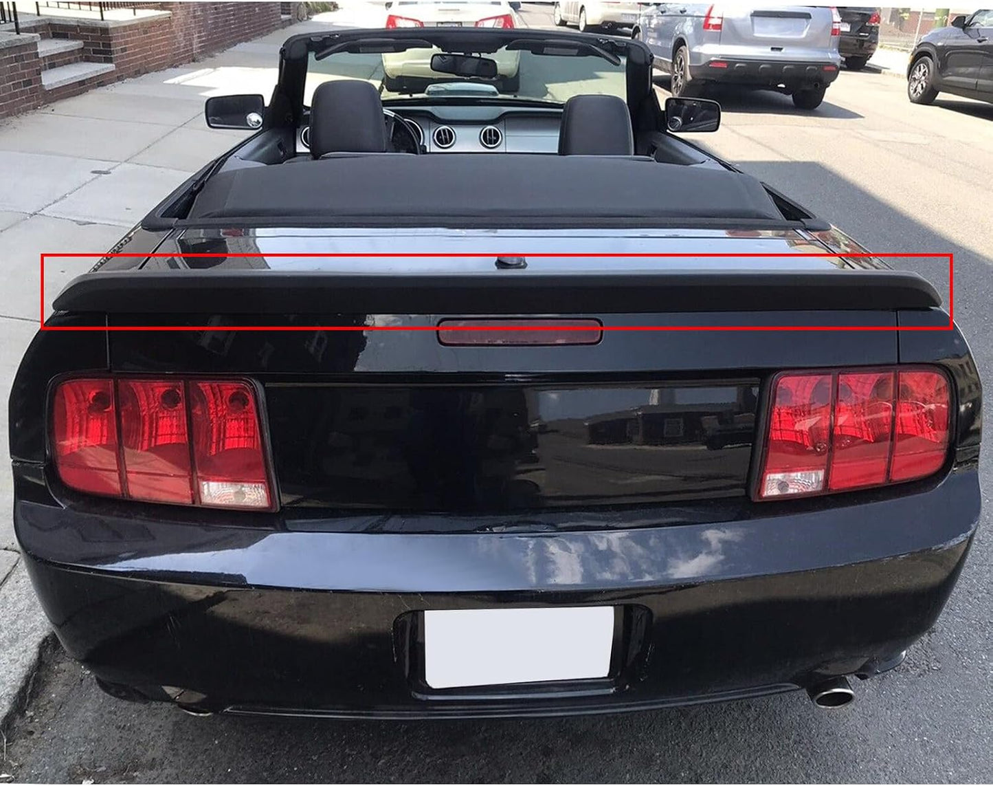 ya 6 8.24 baidi For 2005 2006 2007 2008 2009 for Ford for Mustang BLACK GT500 Style Rear Spoiler Wing
