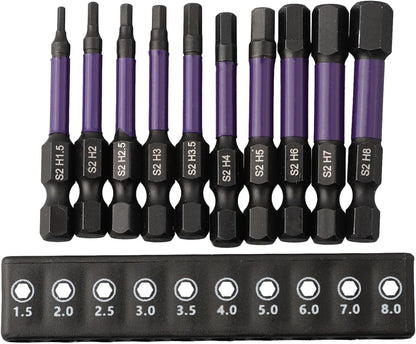 ya 26 10.21 baidi Reliable Magnetic Screwdriver Bit Set 10 Pc H1 5H6 Suitable for Impact Drilling