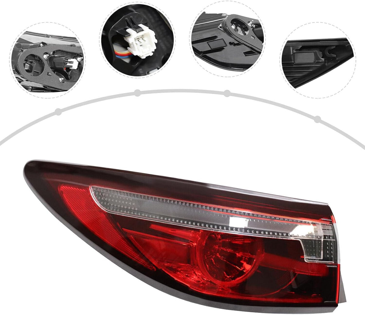 ya 9 10.24 Left Tail Light for Mazda 6 ATENZA 2018-2022 Driver Rear Brake Light LH New