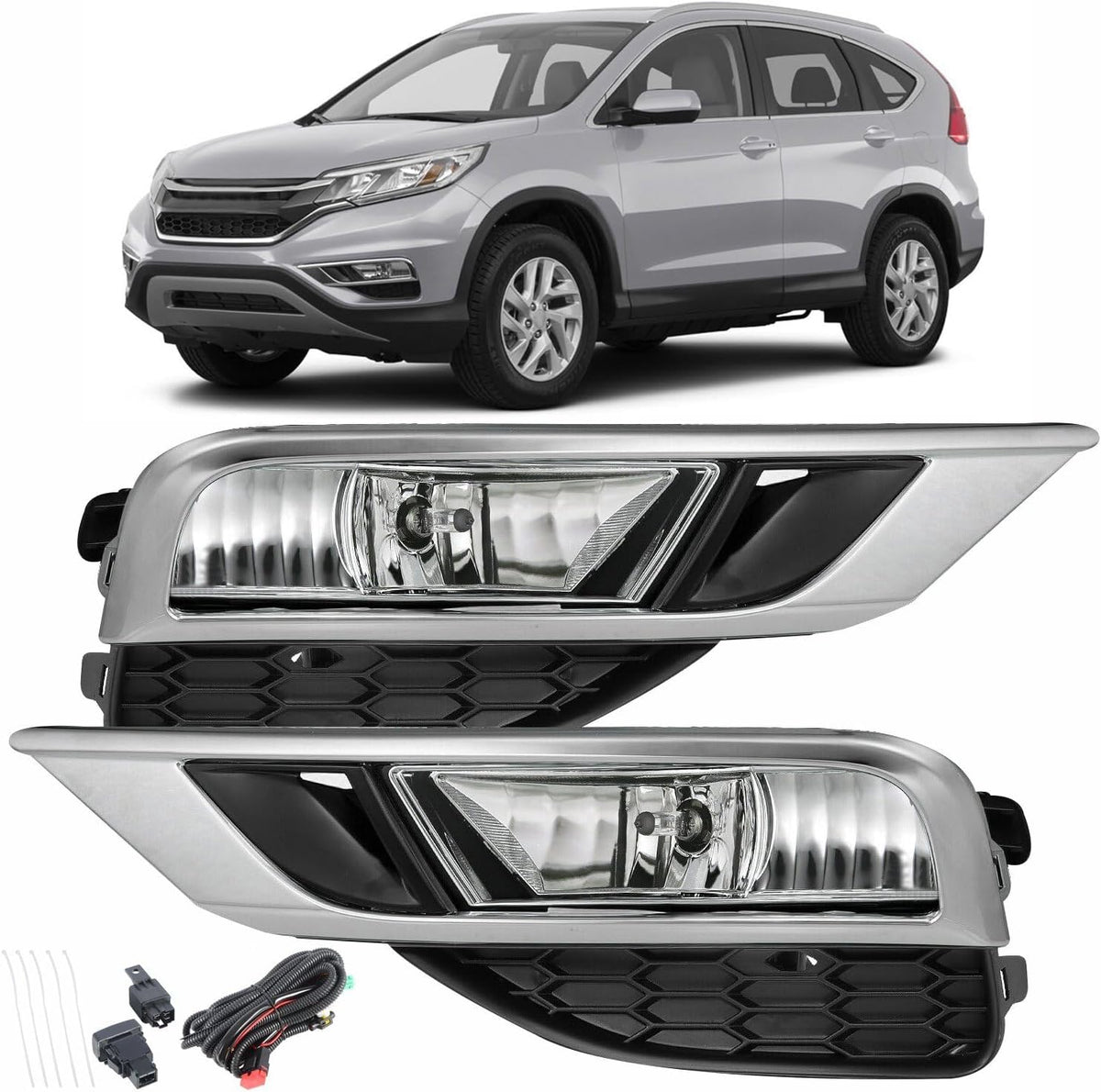 ya 9 10.24 Suitable for Honda CRV 2015-2016 front fog light + wire + switch kit