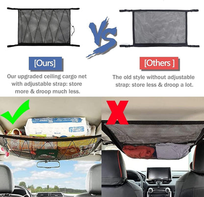 ya 2 8.15 for Nissan Tacoma Cab Double Layers Roof Top Ceiling Cargo Net Pocket Mesh Bag