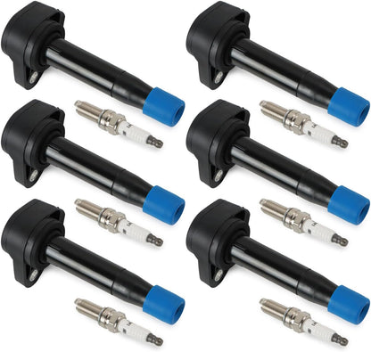 ya 9 10.24 6pcs Ignition Coils Iridium Spark Plugs for 2008-2012 for Honda for Accord for Acura TL