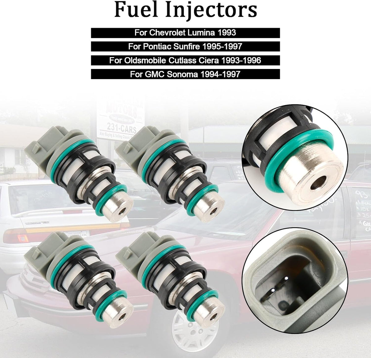 ya 14 9.20 zhengce 4PCS Fuel Injectors 17113124 for Chevy for Buick for Pontiac 2.2L 17113197-1