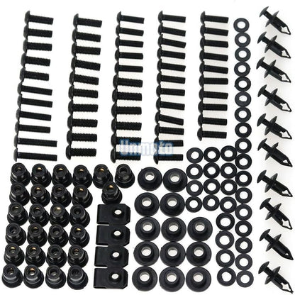 ya 23 10.7 baidi Black Fairing Bolt Kit body screws Clips for Kawasaki ZX6R 2005-2006