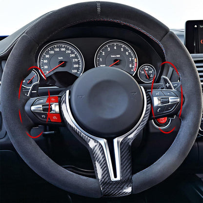 ya 4 8.8.2 Aluminum Steering Wheel Shifter Paddles for BMW F20 F22 F30 F32 X5 X6 F80 M3 M4